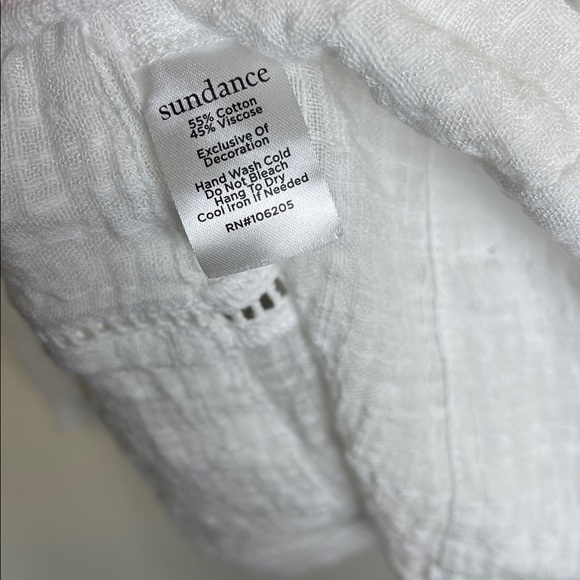 Sundance Artists Gauze White peasant blouse L - Picture 7 of 7